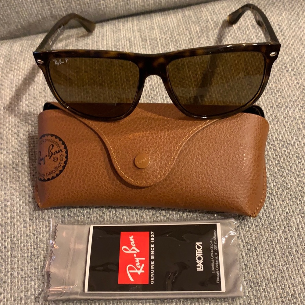 Ray-Ban RB4147 Polarized Sunglasses710/57 Light Havana/Brown Lens,Size 60-15-145
